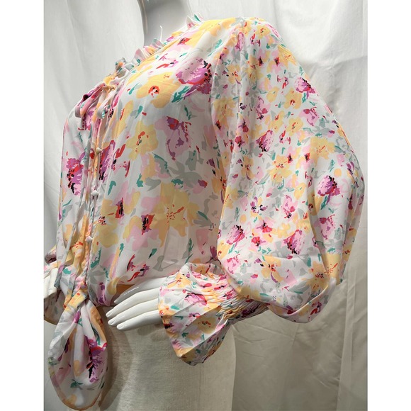 Springtime blouse just in time for bloom floral-inspired soft & feminine - Picture 5 of 10
